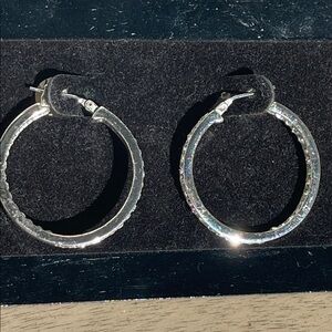 Crystal Inside and Out Hoop Earrings